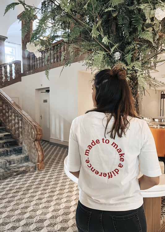 Damen T-Shirt “made to make a difference"