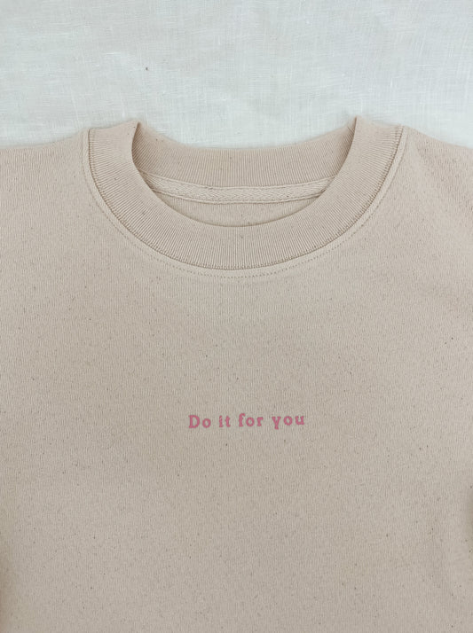 Damen Pullover "do it for you" (rosa Print)