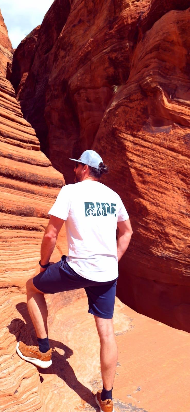 Unisex T-Shirt “happy mountain bike"