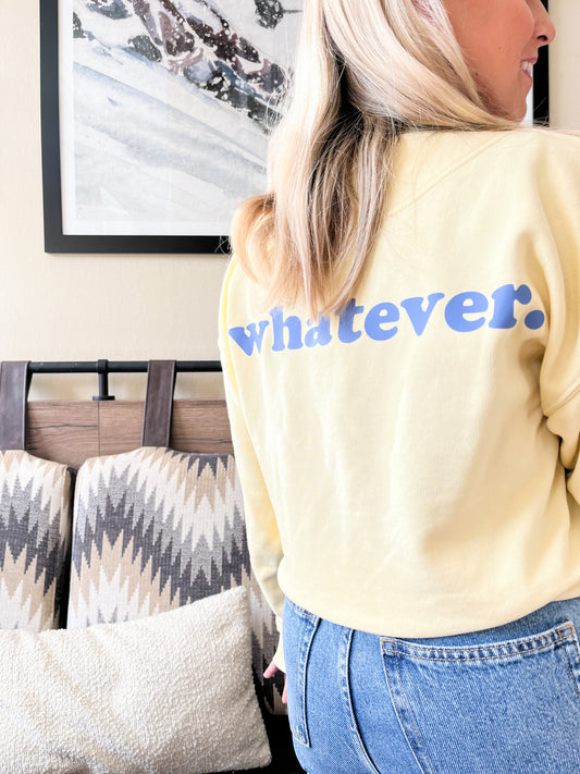 Damen Pullover "whatever." (blue Print)