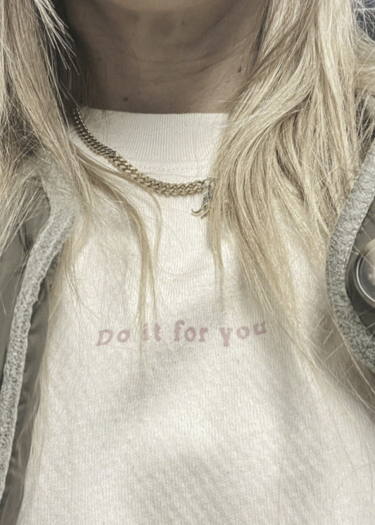 Damen Pullover "do it for you" (rosa Print)