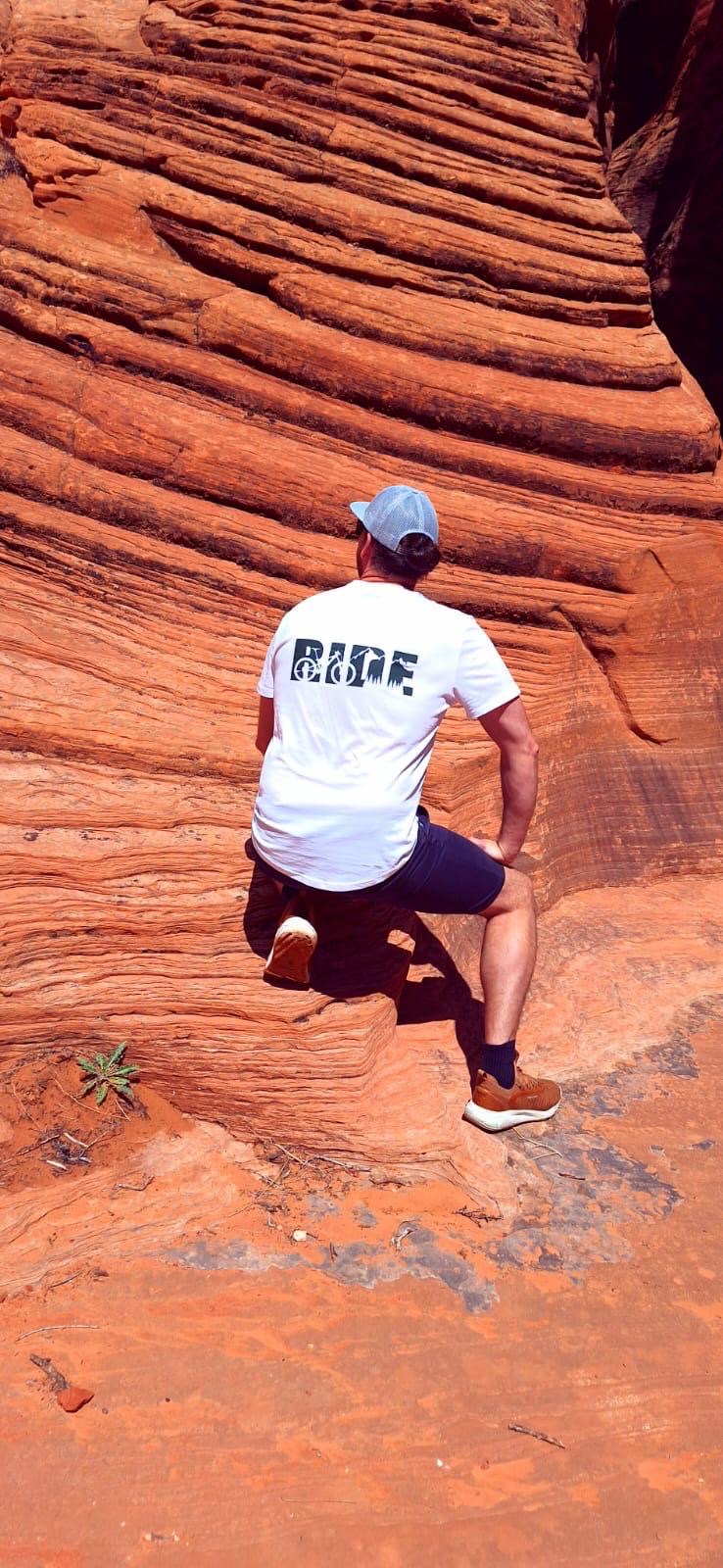 Unisex T-Shirt “happy mountain bike"