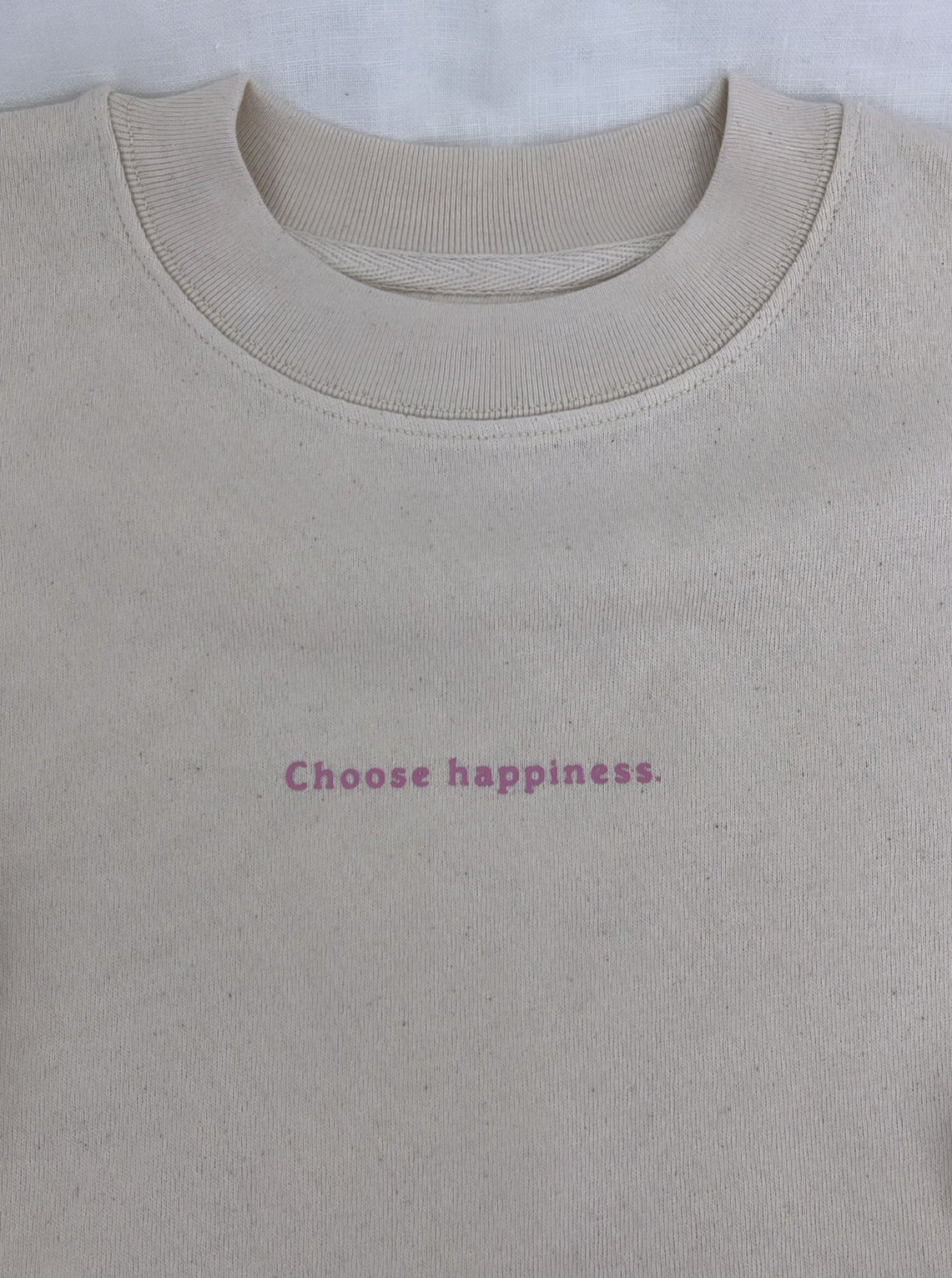 Damen Pullover "choose happiness" (rosa Print)