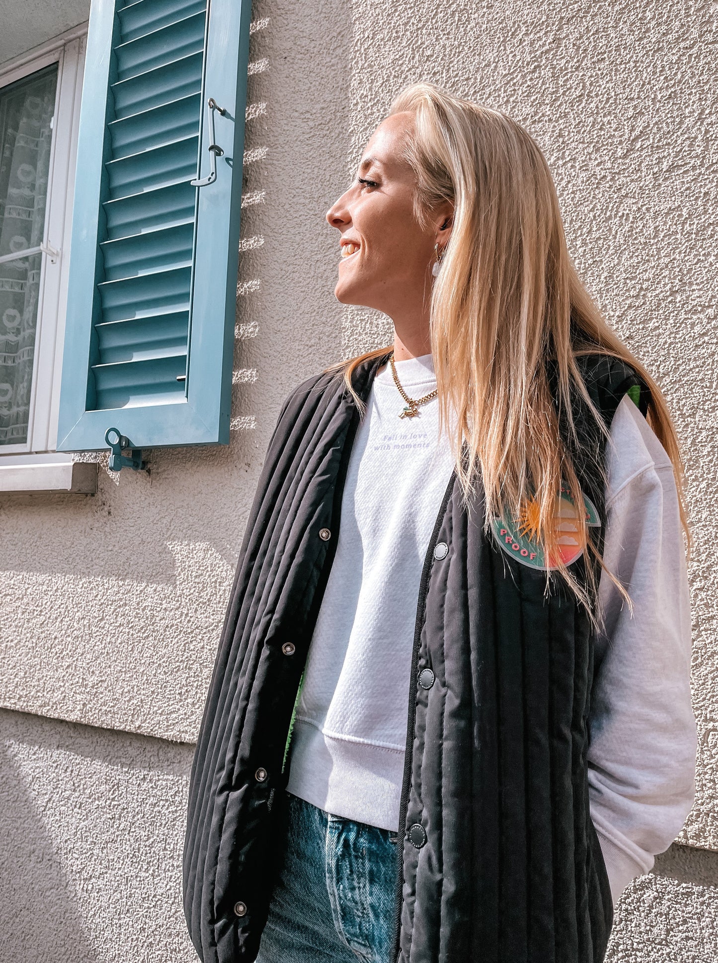 Damen Pullover "fall in love with moments."