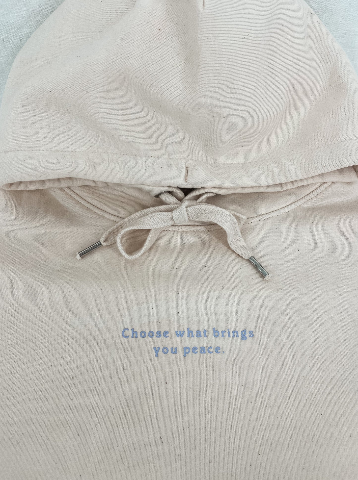 Unisex relaxed Hoodie "choose what brings you peace." he