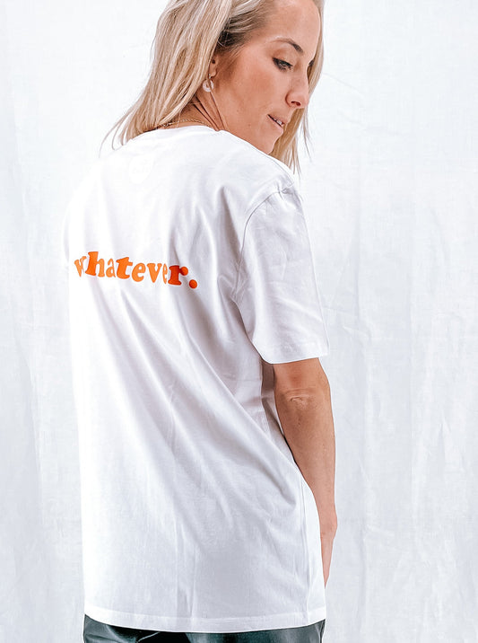 Unisex T-Shirt "whatever" (Print ist Orange)