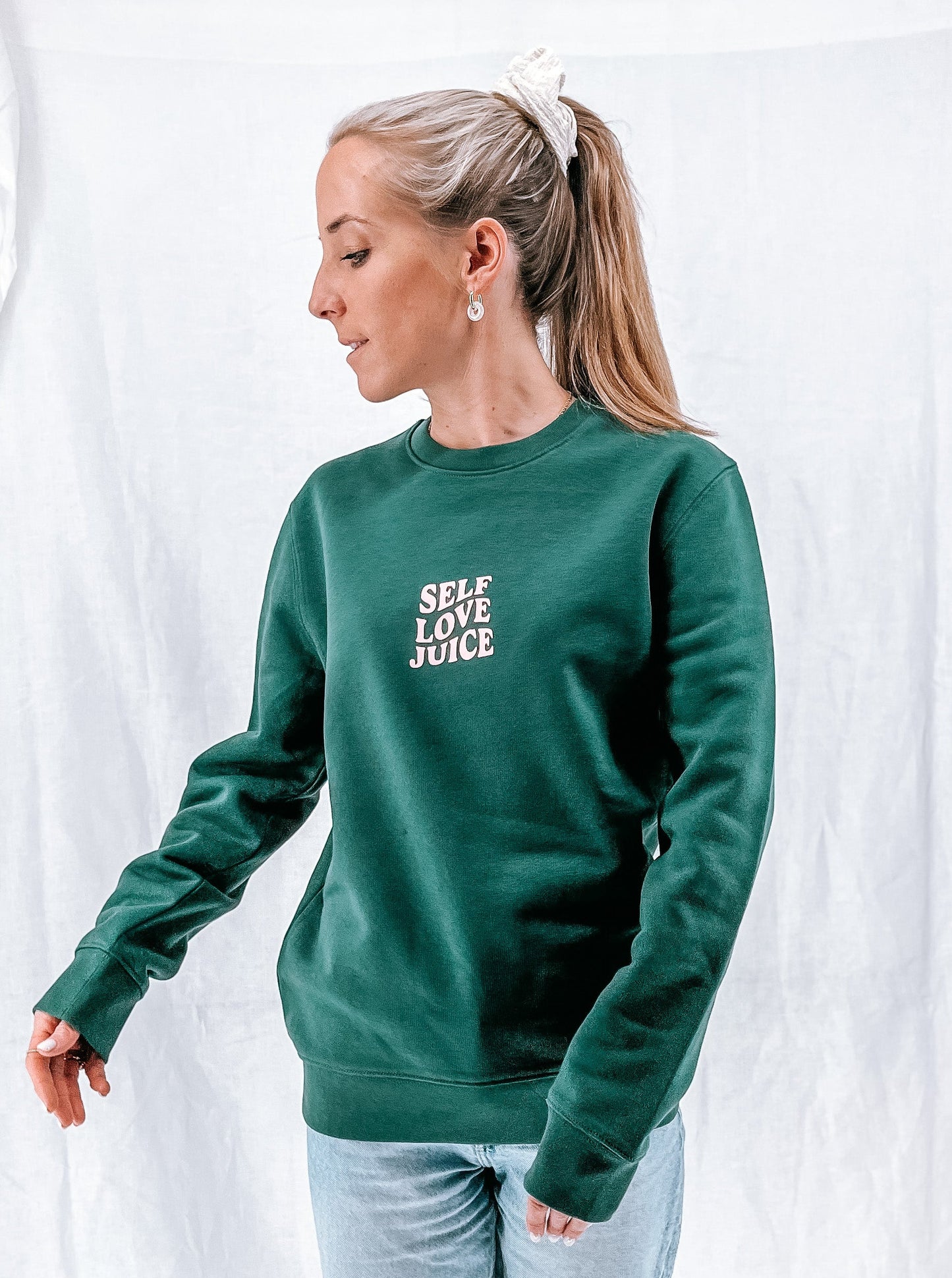 Unisex Pullover "self love juice" (rosa Print)