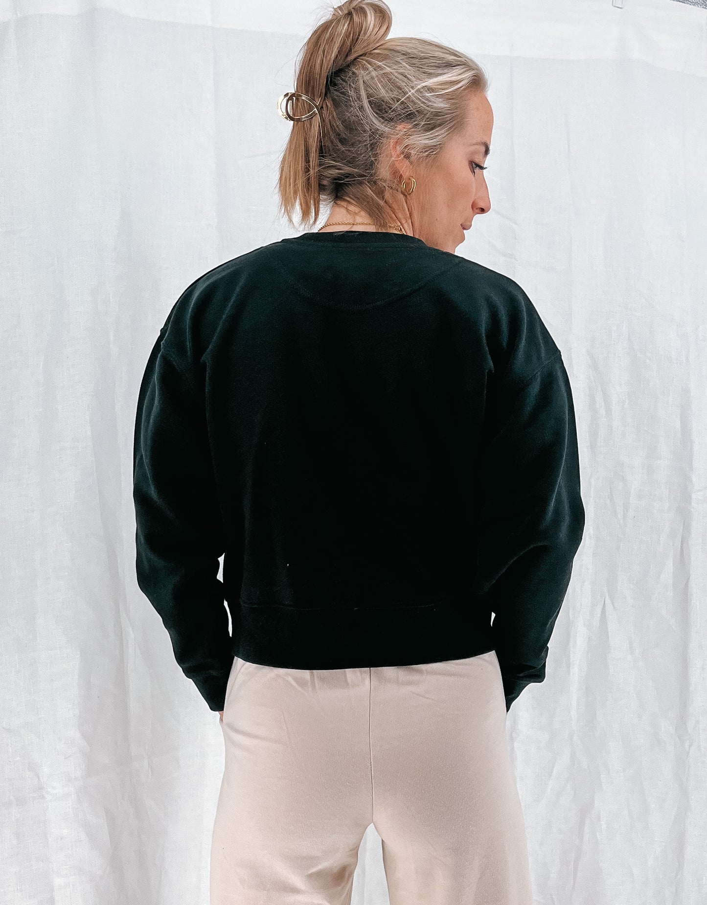 Damen Pullover “coffee" (beiger Print)