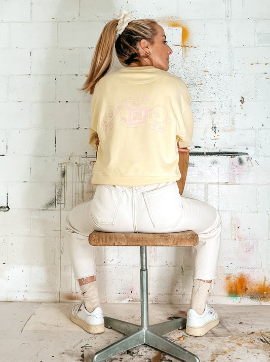 Damen Pullover "self love juice" (rosa Print)