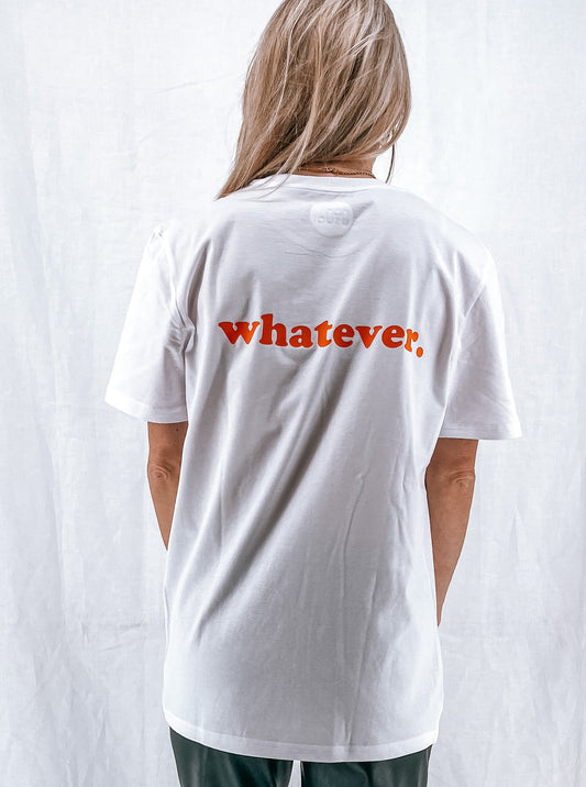 Unisex T-Shirt "whatever" (Print ist Orange)