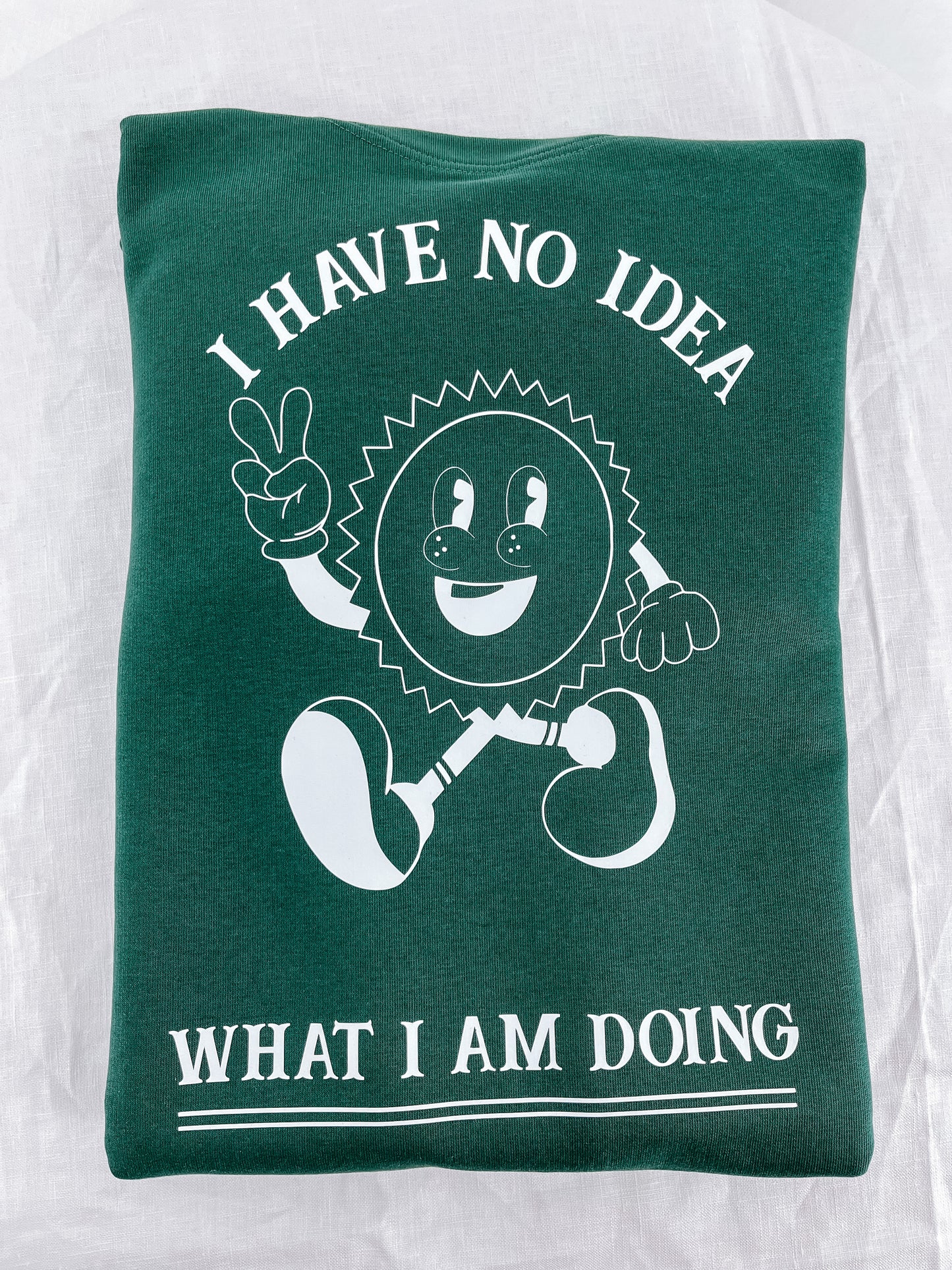 Unisex Pullover "I have no Idea" (weisser Print)