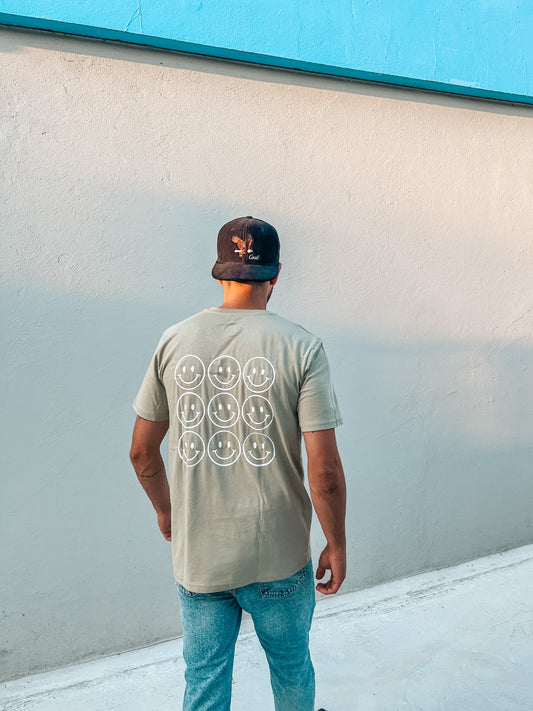 Unisex T-Shirt "Smiley" (Print ist weiss)