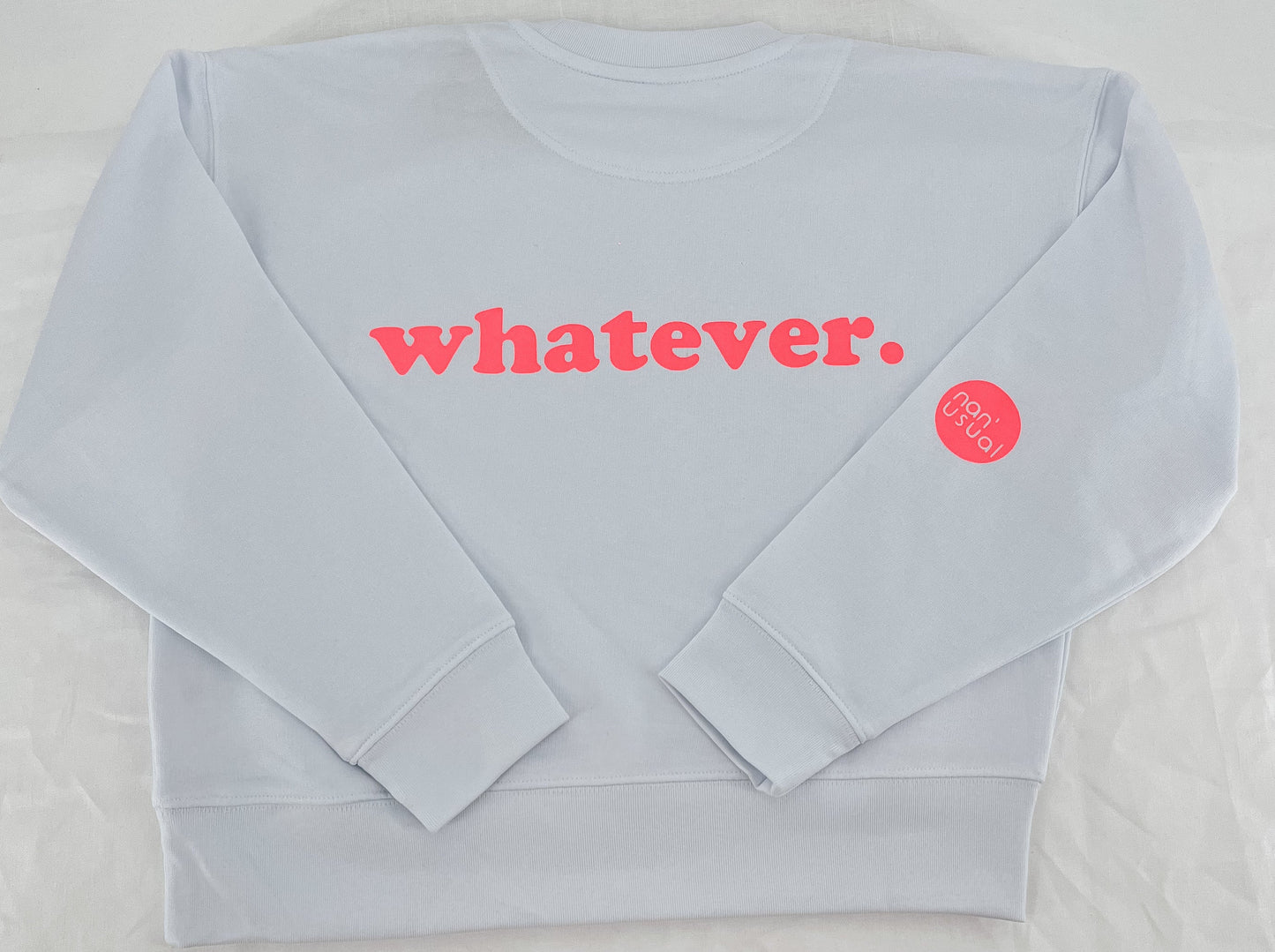 Damen Pullover "whatever" (leuchtpinker Print)