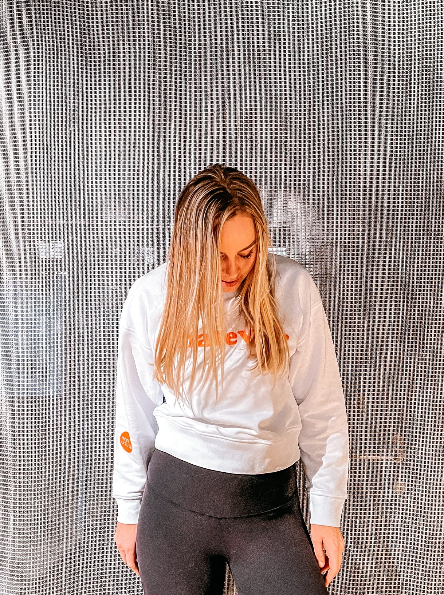 Damen Pullover "whatever" (oranger Print)