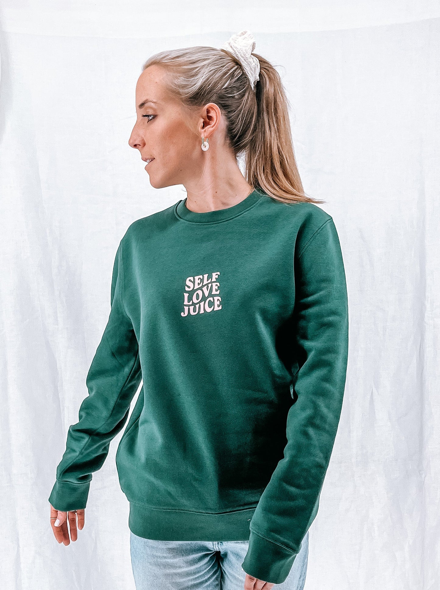 Unisex Pullover "self love juice" (rosa Print)