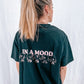 Unisex Relaxed T-Shirt ”IN A MOOD“ (Print ist Rosa)