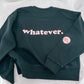 Damen Pullover "whatever." (rosa Print)