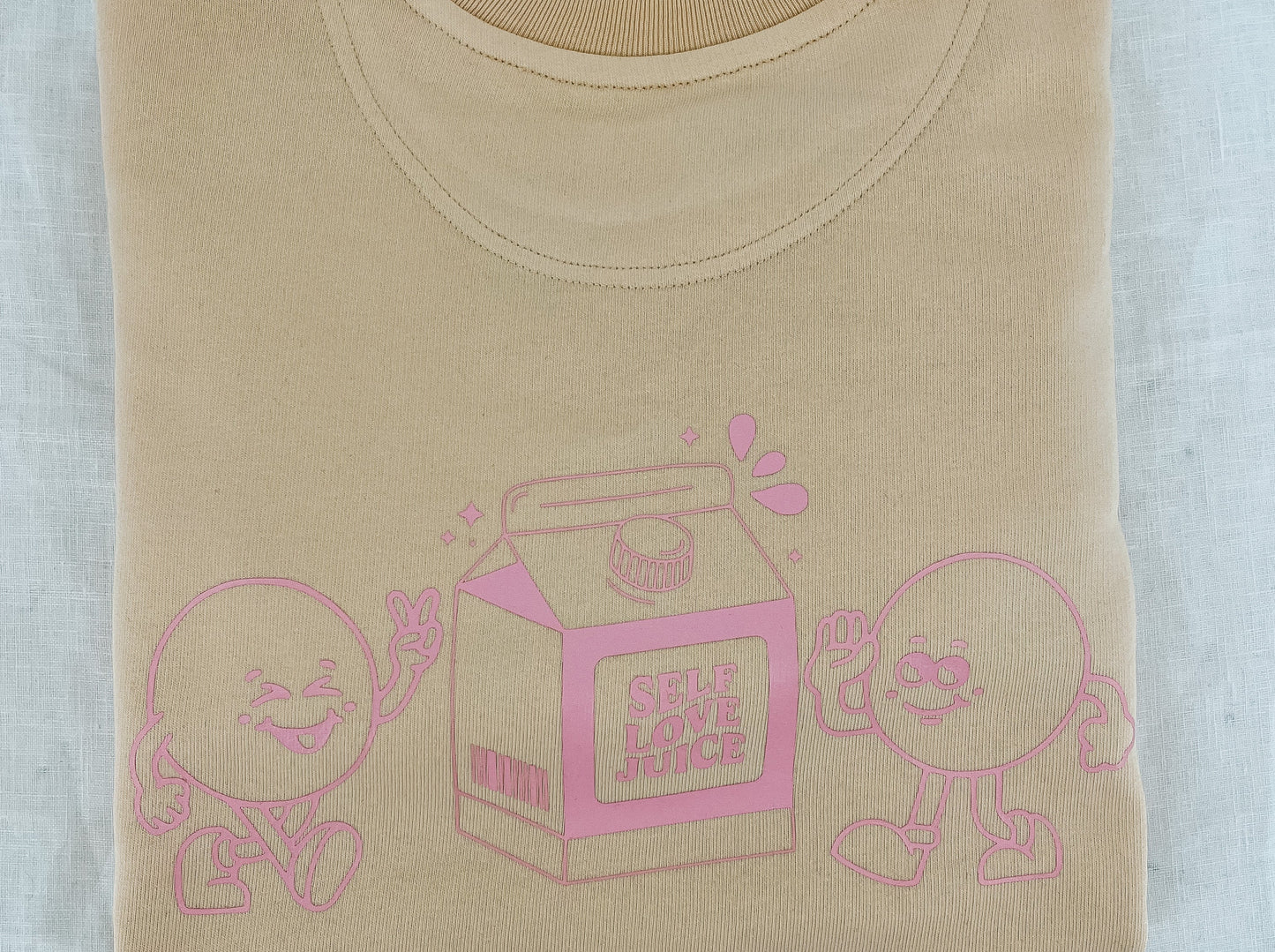 Damen Pullover "self love juice" (rosa Print)