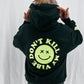 Unisex relaxed Hoodie "don‘t kill my vibe" (leuchtgelber Print)