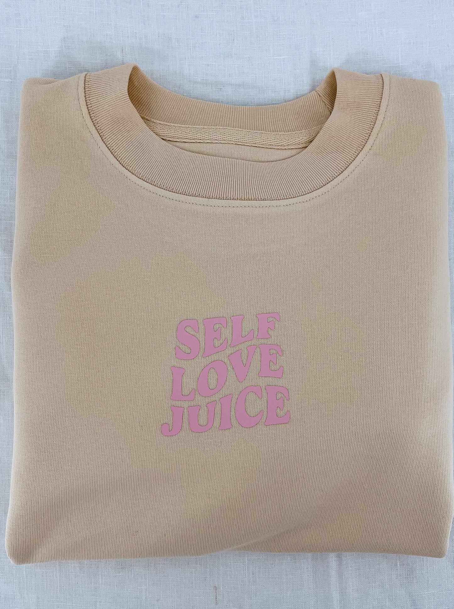 Damen Pullover "self love juice" (rosa Print)